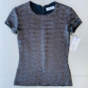 New! BAILEY 44 - CELEBRATION SEQUIN Top in Jet Black - Size Small - Made in USA